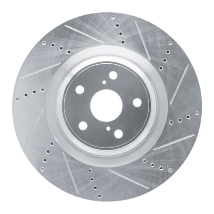 R1 Concepts R1 10-17 Lexus LS460 Right Front Drilled & Slotted Silver Brake Rotor