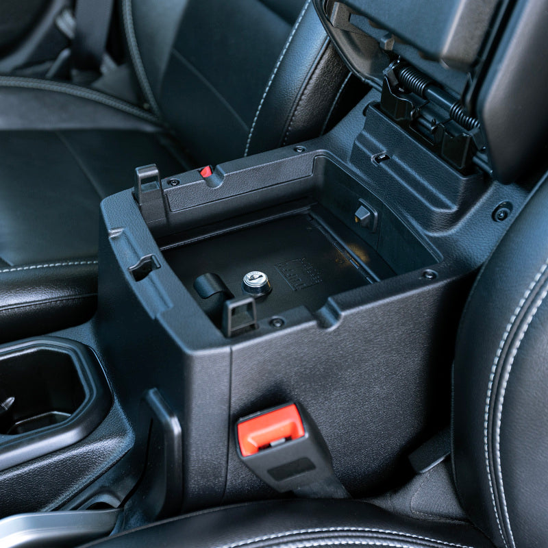 Tuffy Products Tuffy Console Safe W/ Keyed Lock For Jeep Wrangler & Gladiator