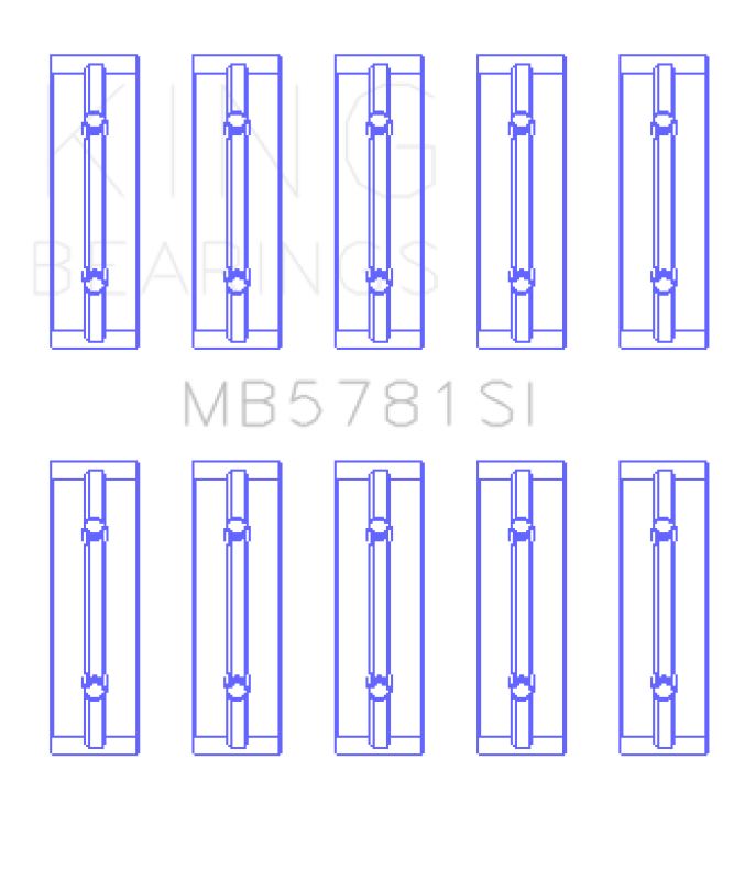 King Engine Bearings Nissan Mr18DE/Mr20DE Renault M4R 700/01/04 (Size +0.75mm) Main Bearing Set
