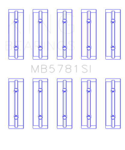 King Engine Bearings Nissan Mr18DE/Mr20DE Renault M4R 700/01/04 (Size +0.75mm) Main Bearing Set