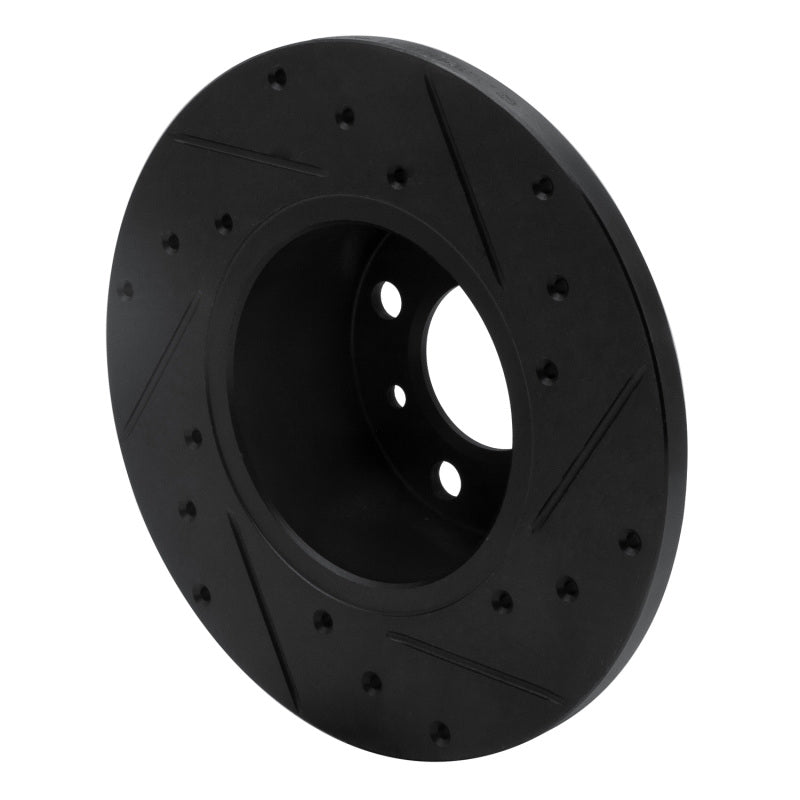 R1 Concepts R1 77-83 BMW 320I (USA/Canada) Front Left Drilled & Slotted Black Brake Rotor