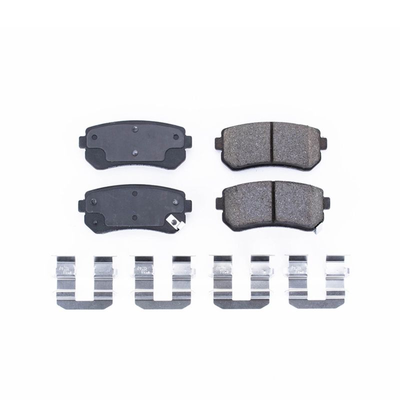 PowerStop Power Stop 06-08 Hyundai Accent Rear Z17 Evolution Ceramic Brake Pads w/Hardware