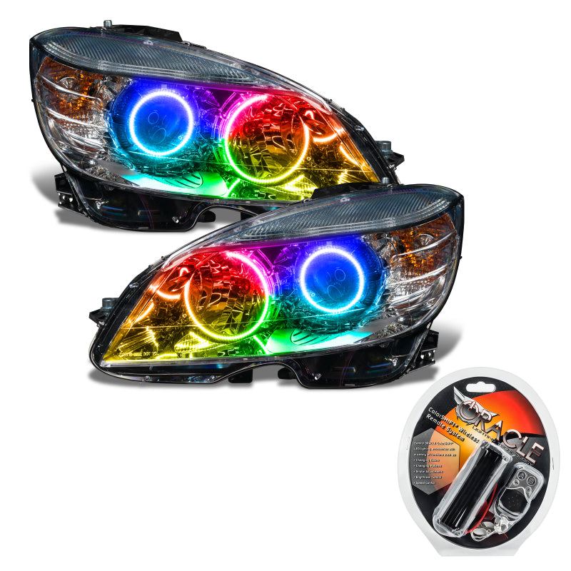 ORACLE Lighting Oracle 0811 Mercedes Benz CClass PreAssembled Headlights Chrome Housing ColorSHIFT