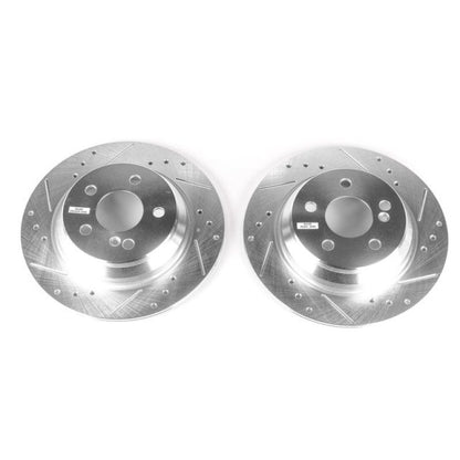 PowerStop Power Stop 03-06 Mercedes-Benz CL500 Rear Evolution Drilled & Slotted Rotors - Pair