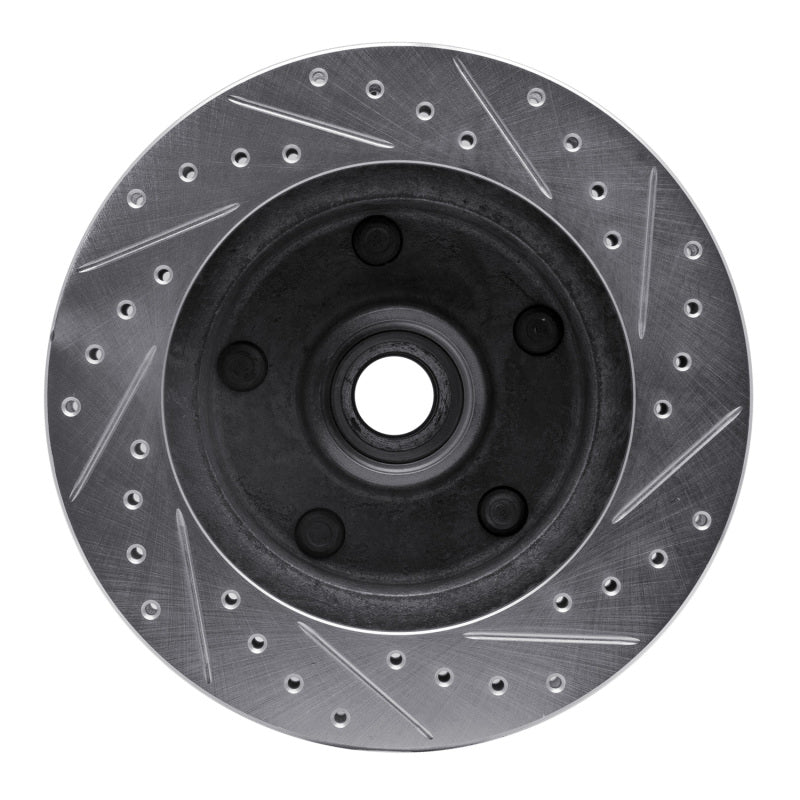 R1 Concepts R1 73-93 Ford E-150 Econoline Front Left Drilled & Slotted Silver Brake Rotor
