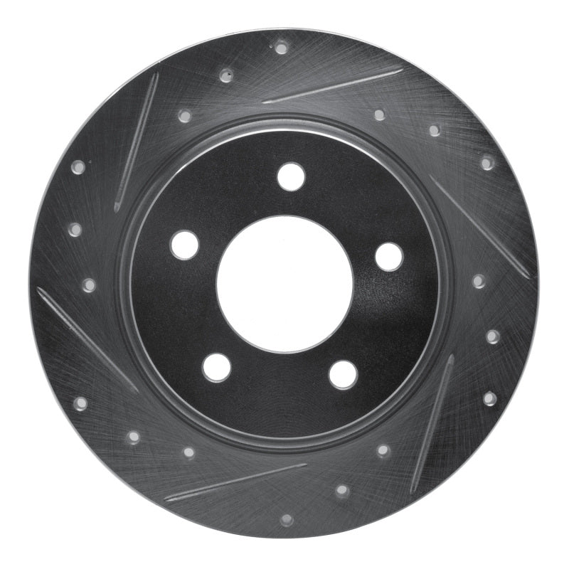 R1 Concepts R1 04-13 Mazda 3 Rear Left Drilled & Slotted Silver Brake Rotor