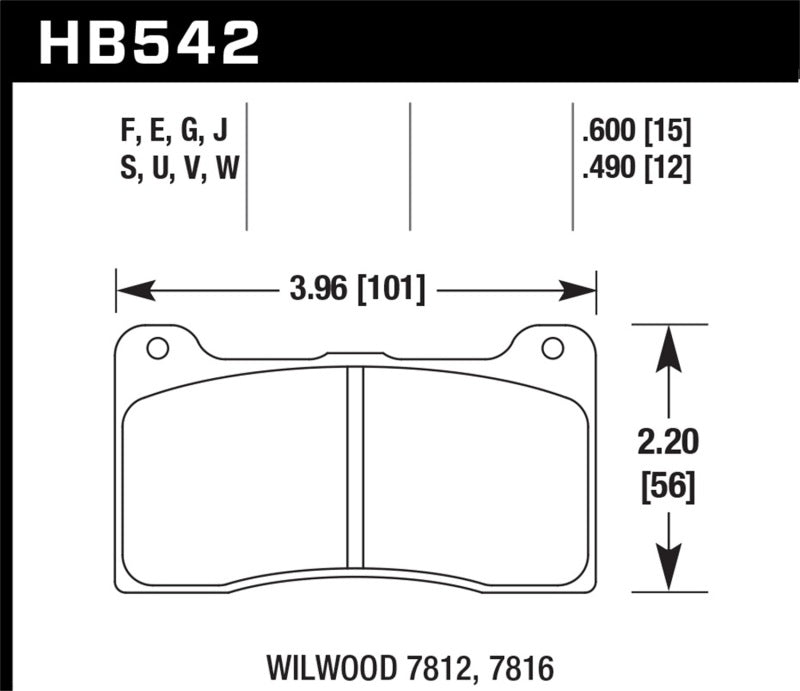 Hawk Performance Hawk Wilwood 15mm HPS Brake Pads