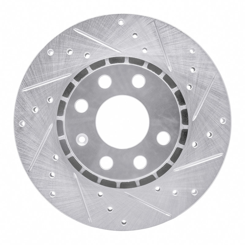 R1 Concepts R1 06-10 Fiat Punto (Mexico) Front Right Drilled & Slotted Silver Brake Rotor