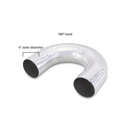 Mishimoto Universal Aluminum Intercooler Tubing 4in. OD - 180 Degree Bend