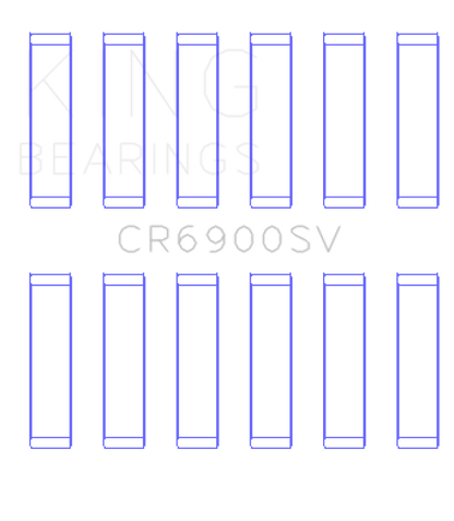 King Engine Bearings King VM Motori A630/L630 Ecodiesel 3.0L Connecting Rod Bearing Set OE Replacment SP/SV - Size +0.5mm