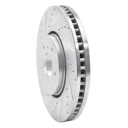 R1 Concepts R1 05-14 Infiniti FX37 Front Left Drilled & Slotted Silver Brake Rotor