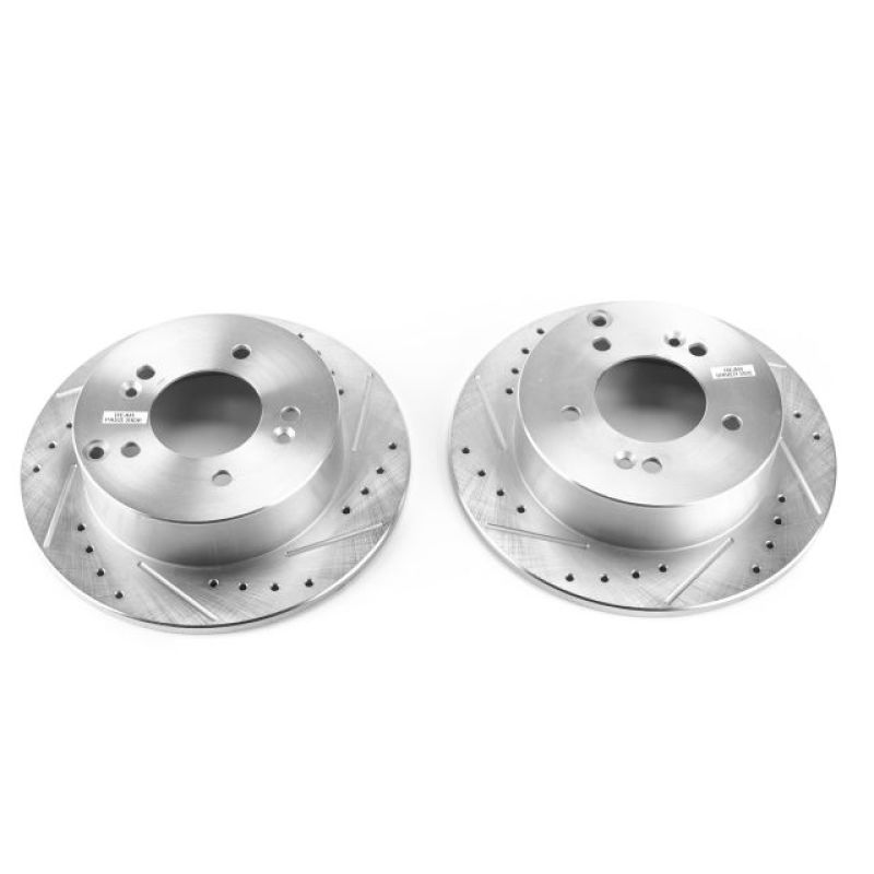 PowerStop Power Stop 07-10 Kia Rondo Rear Evolution Drilled & Slotted Rotors - Pair