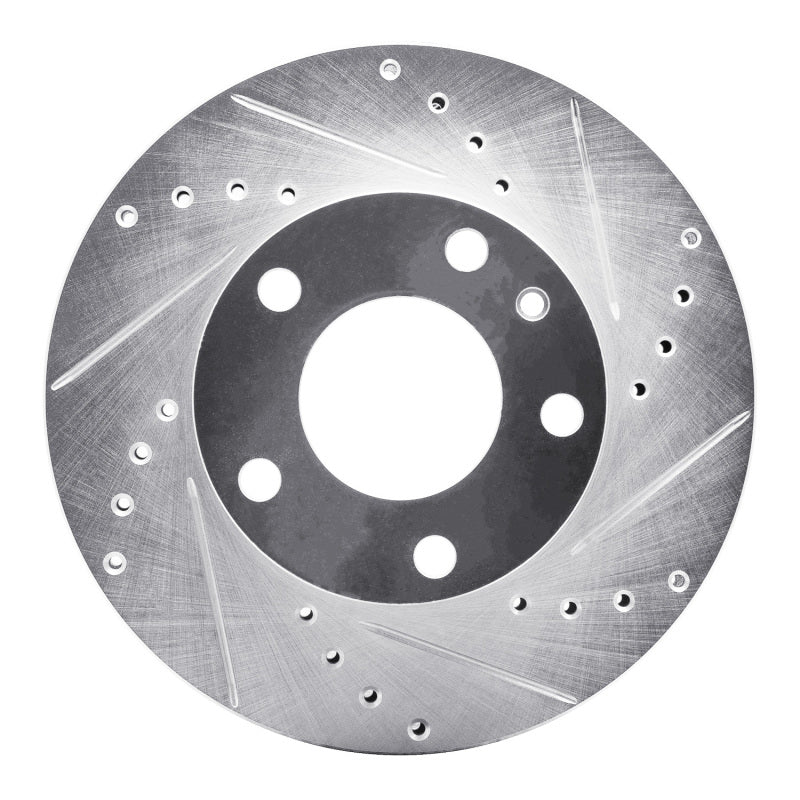 R1 Concepts R1 82-86 BMW 735I Front Right Drilled & Slotted Silver Brake Rotor