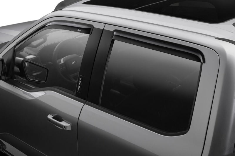 AVS 15-18 Ford F-150 Supercrew Ventvisor Outside Mount Window Deflectors 4pc - Smoke