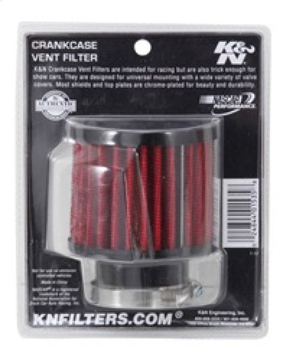 K&N Engineering K&N 1.5in Flange ID x 3in OD x 2.5in H Rubber Base Crankcase Vent Filter