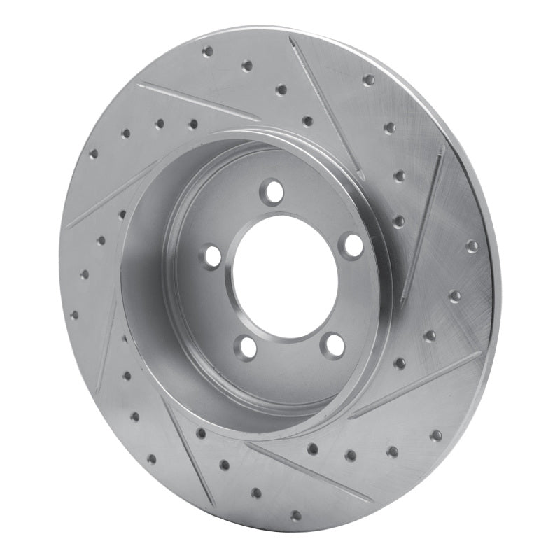 R1 Concepts R1 03-05 Lincoln AVIATOR Rear Left Drilled & Slotted Silver Brake Rotor