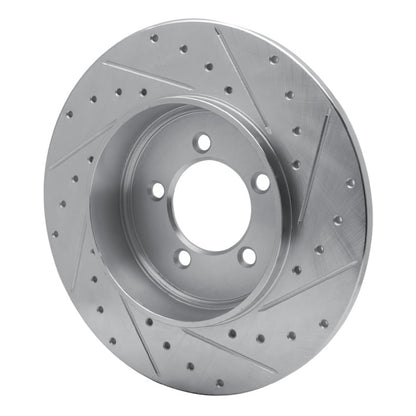 R1 Concepts R1 03-05 Lincoln AVIATOR Rear Left Drilled & Slotted Silver Brake Rotor
