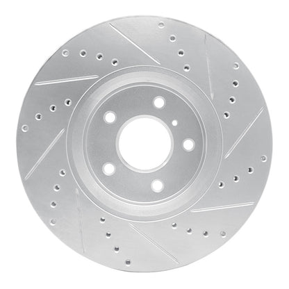 R1 Concepts R1 05-14 Infiniti FX37 Front Left Drilled & Slotted Silver Brake Rotor