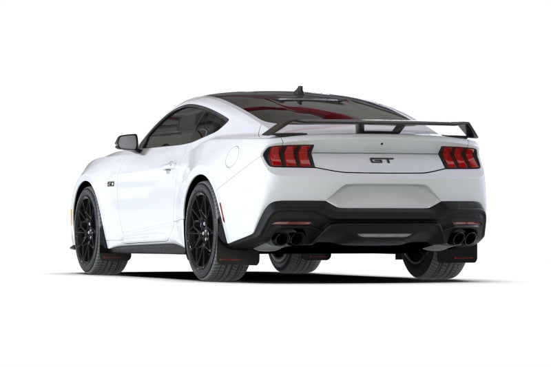 Rally Armor 24-26 Ford Mustang Black UR Mud Flap w/ Red Logo