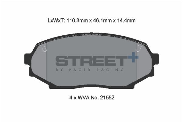 PAGID Racing T8157SP2001 STREET+ Brake Pads