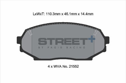 PAGID Racing T8157SP2001 STREET+ Brake Pads
