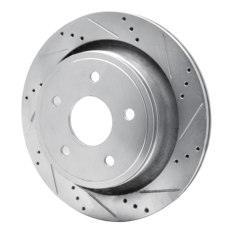 R1 Concepts R1 02-24 Chrysler ASPEN Rear Right Drilled & Slotted Silver Brake Rotor