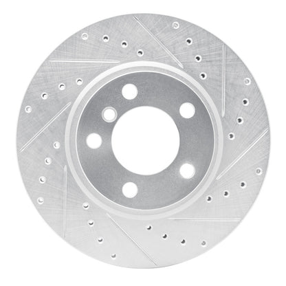 R1 Concepts R1 11-16 Mini Cooper Countryman Front Right Drilled & Slotted Silver Brake Rotor