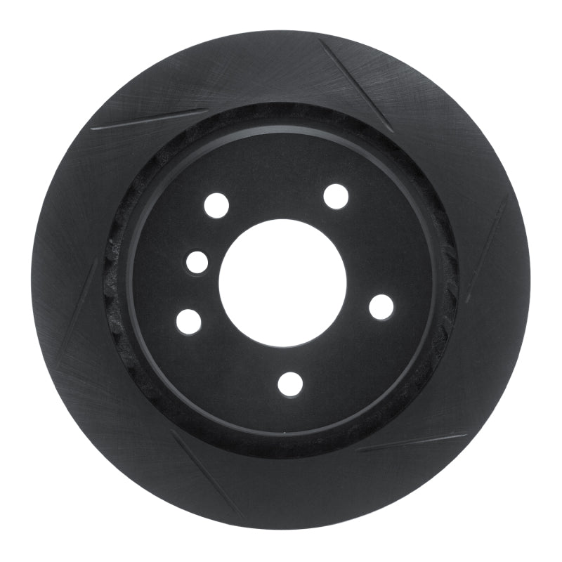 R1 Concepts R1 95-02 BMW M3 Rear Left Slotted Black Brake Rotor