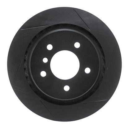 R1 Concepts R1 95-02 BMW M3 Rear Left Slotted Black Brake Rotor