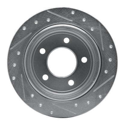 R1 Concepts R1 93-04 Chrysler 300M Rear Left Drilled & Slotted Silver Brake Rotor