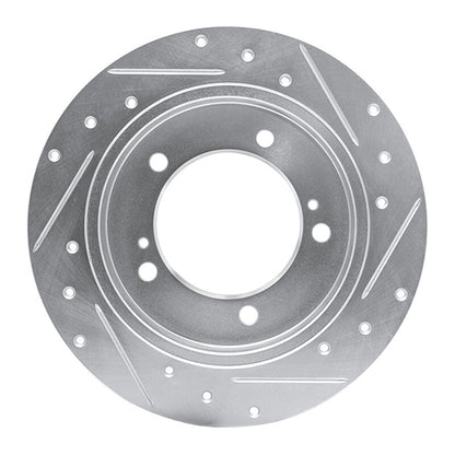 R1 Concepts R1 83-98 Chevrolet Tracker Front Right Drilled & Slotted Silver Brake Rotor
