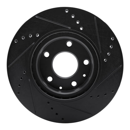 R1 Concepts R1 19-25 Mazda CX-30 Front Left Drilled & Slotted Black Brake Rotor