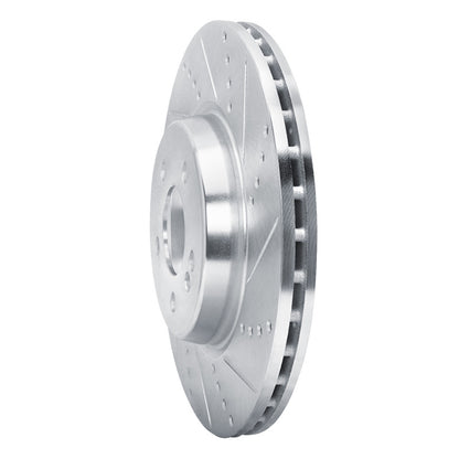R1 Concepts R1 16-23 Mercedes-Benz GLC43 AMG Rear Right Drilled & Slotted Silver Brake Rotor