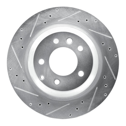 R1 Concepts R1 05-18 Porsche CAYENNE Rear Left Drilled & Slotted Silver Brake Rotor