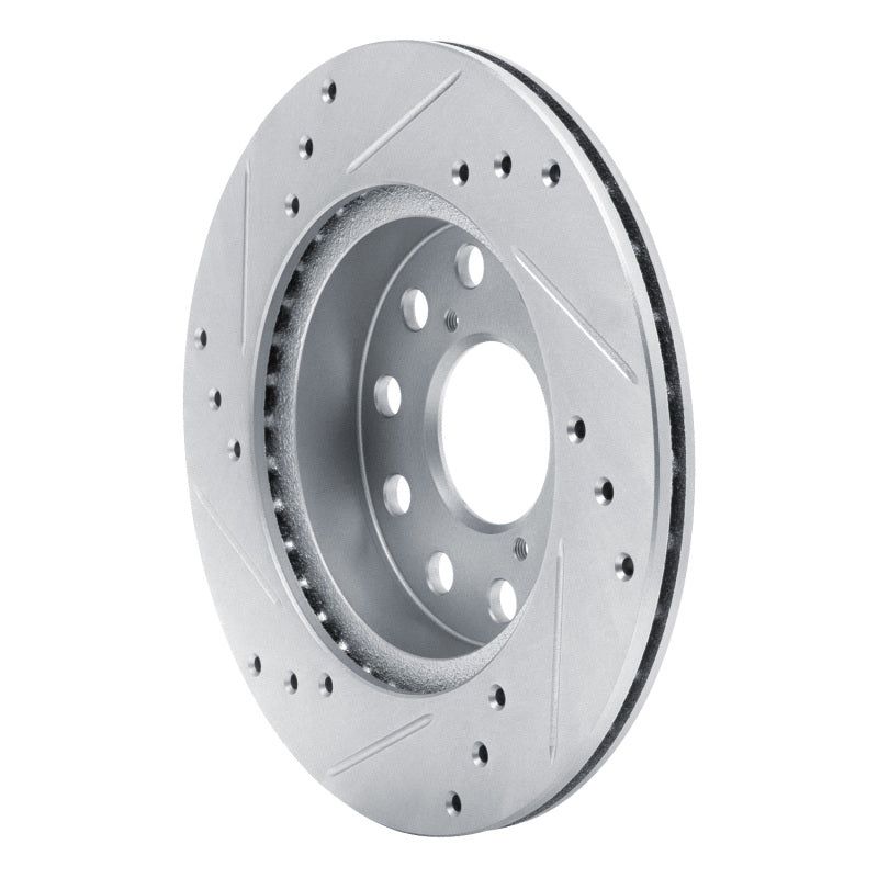 R1 Concepts R1 91-95 Toyota MR2 Rear Right Drilled & Slotted Silver Brake Rotor