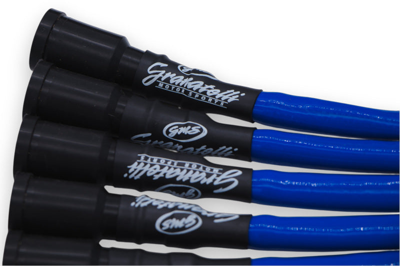 Granatelli Motor Sports Granatelli 10-14 Ford 6.2L Perf Wire Set w/Inserts/Blue Hi-Temp Jacket/Black Fire Sleeve