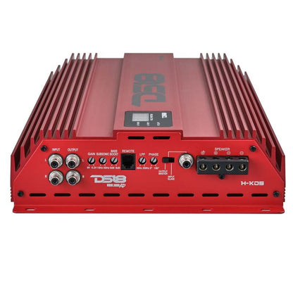 DS18 1-Channel Amp 9200 Burst/0.5ohm 5000/1ohm 3500/2ohm 2200/4ohm Watts RMS w/ Voltmeter Red