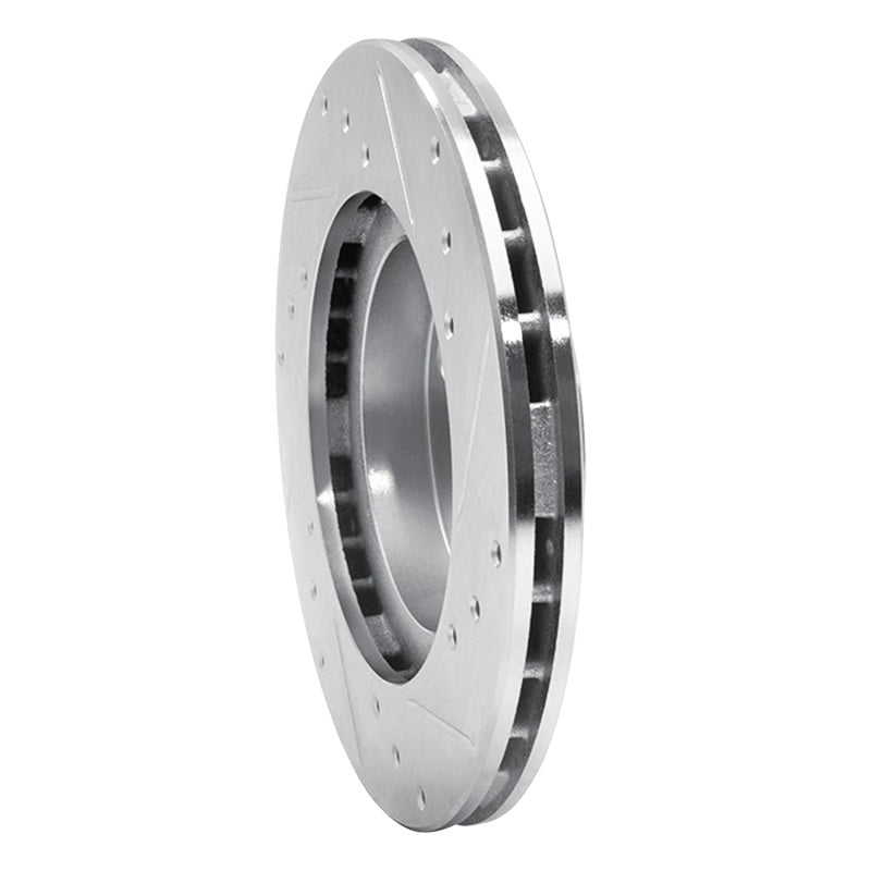 R1 Concepts R1 87-92 Geo Prizm Front Left Drilled & Slotted Silver Brake Rotor