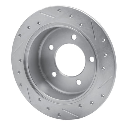 R1 Concepts R1 07-17 Chrysler 200 Rear Left Drilled & Slotted Silver Brake Rotor