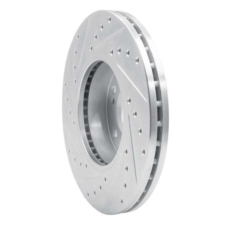 R1 Concepts R1 87-89 Nissan 300ZX Turbo Front Right Drilled & Slotted Silver Brake Rotor
