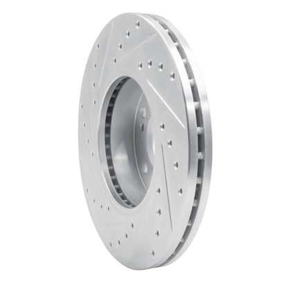 R1 Concepts R1 87-89 Nissan 300ZX Turbo Front Right Drilled & Slotted Silver Brake Rotor