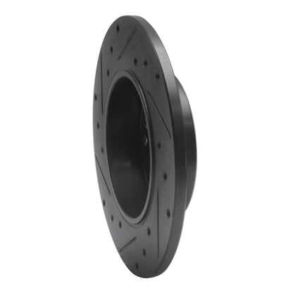 R1 Concepts R1 83-89 Mercedes-Benz 190E Front Right Drilled & Slotted Black Brake Rotor