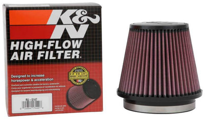 K&N Engineering K&N Filter Universal Rubber Filter 5in Flange 6.5in Base 4.5in Top 5.5in Height