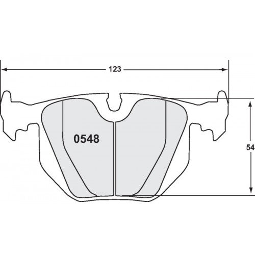 PFC 0548.332.16.44 REAR BRAKE PADS RACE 332 CMPD 16 MM FOR BMW 330I (E46) / M3 (E46) / Z4 M COUPE