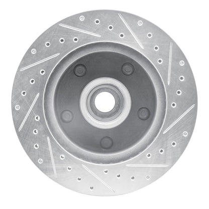 R1 Concepts R1 85-97 Dodge B200 / B200 Van / B250 Front Left Drilled & Slotted Silver Brake Rotor