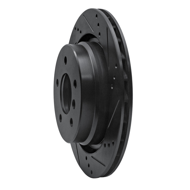 R1 Concepts R1 95-02 BMW Z3 Left Rear Drilled & Slotted Black Brake Rotor