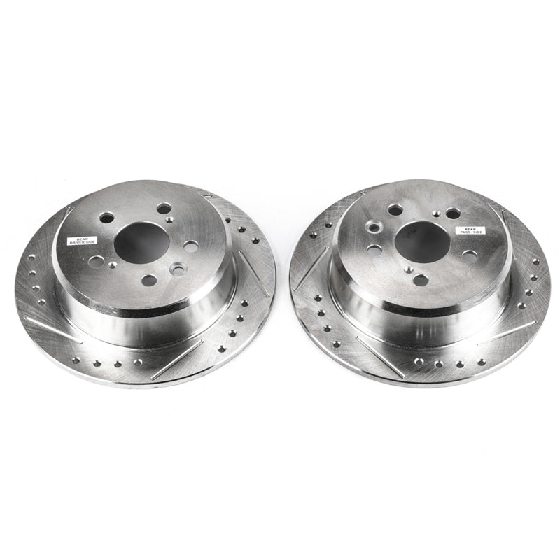PowerStop Power Stop 95-99 Toyota Celica Rear Evolution Drilled & Slotted Rotors - Pair