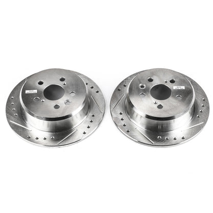 PowerStop Power Stop 95-99 Toyota Celica Rear Evolution Drilled & Slotted Rotors - Pair