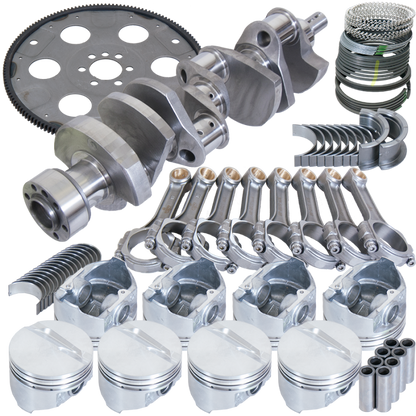 Eagle Chevy 350 1Pc 3.750in Crank 5.700in I-Beam Rods 4.000in Pistons 153 Tooth FP Balanced Assembly