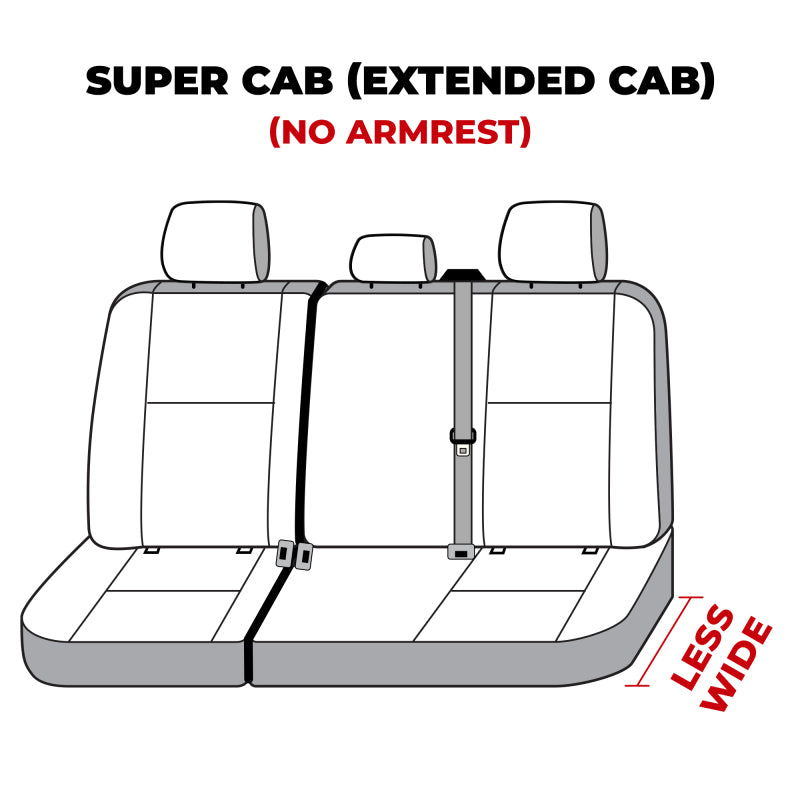 Covercraft 19-24 Ford F-250 Polycotton SeatSaver Custom Second Row Seat Covers - Charcoal